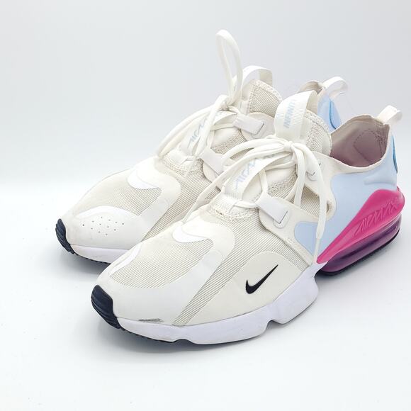 Nike Air Max Infinity White Fire Pink  Running womens size 12 - Picture 1 of 9